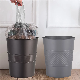  5L/7L Round Open Top Dustbin Waste Bin with Embossed Pattens for Bathroom
