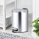  Stainless Steel Round Pedal Dustbin with Foot Pedal with Anti-Fingerprint Matt Finish