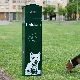  Pet Waste Disposal System in Park Community Outdoor Pet Waste Station Pet Waste Bag Dispenser Dog Shaped Sign Post Large Litter Bin