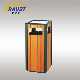  Traust Manufacturer Outdoor Public Street Wooden Litter Waste Trash Garbage Can Bin