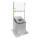  Stainless Steel Trash Waste Containers Garbage Bin with Slogan Stand