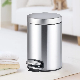  30L Stainless Steel Foot Pedal Trash Can Small Size Step Garbage Bin in Kitchen, Bathroom, Living Room