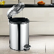 Stainless Steel Step Foot Pedal Trash Waste Dustbin Bin