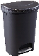  Premium Step-on Pedal Kitchen Lid and Stainless-Steel Pedal Black Waste Bin Trash Can