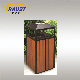Traust Steel Public Street Park Garden Rubbish Wooden Dust Bin manufacturer