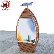 Metal Frame Park Trash Bin Dustbin with Solar Panel Advertising Light Box