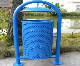 Natural Park Metal WPC Cone Top Hooded Wooden Dustbin