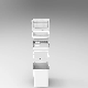  12L White Gray Mini Plastic Recycle Trash Smart Sensor Can Bin