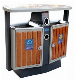 Hot Selling Outdoor Garbage Can with Plastic Wood (HW-D02A) manufacturer