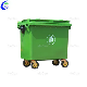 Garbage Bin 660 Liters Recycling Bin Rubber Plastic Trash Can