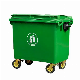  660L Plastic Skip Bin Waste Container Waste Management Recycling Trash Bin Garbage Can with Wheels