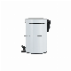 White Trash Bin with Plastic Inner Bucket