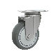 Trolley Furniture TPR Soft Grey Rubber Plate Swivel Caster Wheel