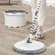  Mop and Bucket Set, Telescopic 360° Spin Stainless Steel Mop with Washable Microfiber Mop Pads, Support Self Separation Sewage