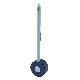  Soft Toilet Cleaning Brush Flexible TPR Silicone Cleaner Brush with Holder for Floor Round Head Brush Bathroom Wall Mounted