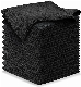  300GSM 30*30cm Black Microfiber Fabric Car Wash Cleaning Cloth Kitchen Towel