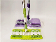  Long Handle Water Absorbing Detachable Microfiber Mop Pads Head Replacement Dry Floor Cleaning Clip Cloth Flat Mops