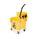  Bucket on Wheels 35 Quart Yellow Side Press Combo Commercial Mop Bucket