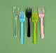  Factory Direct Selling Plastic Disposable Fork Color Thickened American 7 Inch Fork (M-002)