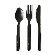  Plastic Cutlery Kit, Disposable Plastic Spoon Knife Fork