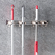 Boomjoy Mop and Broom Holder 5 Position with 6 Hooks Multipurpose Wall Mounted Mop Organizer