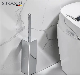 304 Stainless Steel Square Bathroom Accessories Standing Chrome Toilet Brush Holder