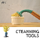  MSN Bamboo Dish Brush Natural Scrub Cleaning Brush for Dishes Cast Iron Pots Pans Kitchen Sink Household Cleaning