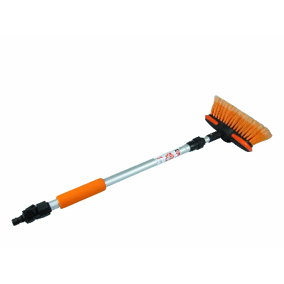 8" Flow-Thru Truck RV Car Wash Brush with Long Handle