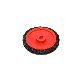  Black Bristle Red Plate Textile Wheel Brush (YY-825)