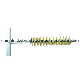  T Style Brass Wire Steel Handle Cleaning Brush Steel Wire Hair Brush for Polishing Rust Removal or Deburring Brush (YY-674)