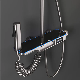  Digital Display Rainfall Bathroom Shower System LED Brass Thermostatic 4 Functions Waterfall Shower Set