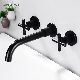  Stocco Wall Sink Faucet Bathroom Basin Water Mixer Hot and Cold Crane Wall Mounted Dual Handle Widespread Faucets