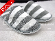 Cotton Terry Fabric Stripes Printing Hotel Room EVA Slipper