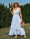  2023 Summer Casual Waisted V-Neck Halter Dresses