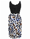 2023 Casual Fashion Round Neck Slim Printed Sleeveless Dresses