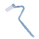 V-Shaped Portable Plastic Scrubber Curved Cleaning Washing Toilet Brush