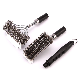  3 PCS Barbecue Wire Brush Set Two Stainless Steel Heads One PP Handle Grill Cleaner Accessories