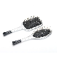  Long Handle UV Plate Hair Extension Brush Stainless Steel Bristle Paddle Hair Brush