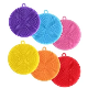  Heat Resistant BPA Free Double Sided Silicon Brush Food Grade Reusable Cleaning Silicone Kitchen Sponges for Dishes