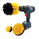  3PCS/Set Yellow Drill Brush Cleaning Sets Power Scrubber Kit for Car