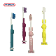  Anti-Slip Handle Cartoon Printing Soft Bristle Kids Toothbrush with Tongue Cleaner