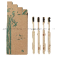  Natural Charcoal End-Rounded Bamboo Toothbrush