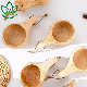  Wood Mug with 2 Hole Grips Handmade Kuksa Wooden Cup Rubber Wood Drinking Cup for Coffee Tea Milk Backpack Camping Bushcraft