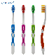  Hot Selling Profiled Hole Design Adult Toothbrush with Durable Extra Soft Dense Nylon Bristles