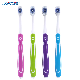 Household Soft Nylon Bristles Dental Cleaning Toothbrush with Tongue Cleaner