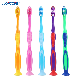  Kids Toothbrush Wavy Handle Soft Nylon Bristles Toothbrush with Suction Cup