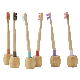  Natural Wholesale Biodegradable Bamboo Toothbrush Holder Toothbrush Stand for Bath Room