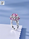  Custom Bling Papalacha Sterling Silver Proposal and Wedding Luxury Couple Paraiba Mushroom Umbrella Ring