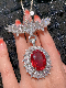  Factory Wholesale 925 Sterling Silver Zircon Diamond Angel Wings Necklace