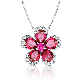  Factory Wholesale High Quality 925 Sterling Silver 18K Gold Plated Flower Jewelry Set
